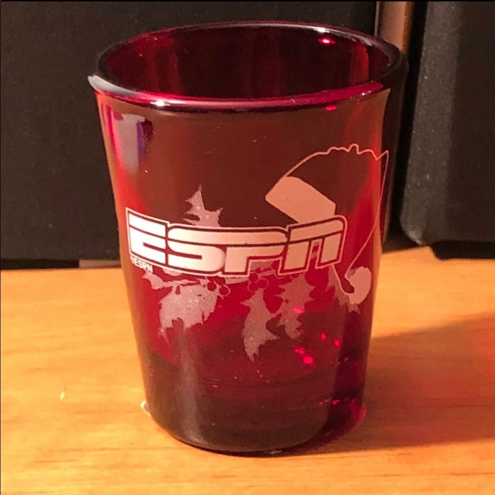 ESPN Christmas Shot Glass - Brand New